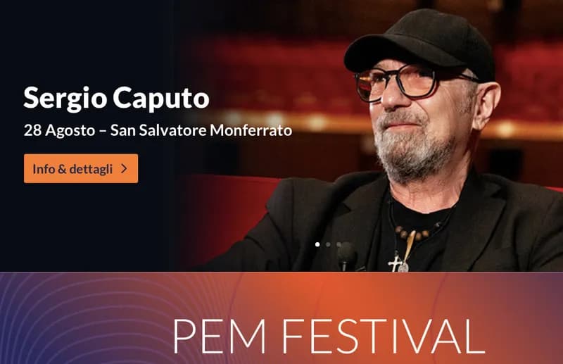 EVENTI – Sergio Caputo apre PeM!, il festival del Monferrato