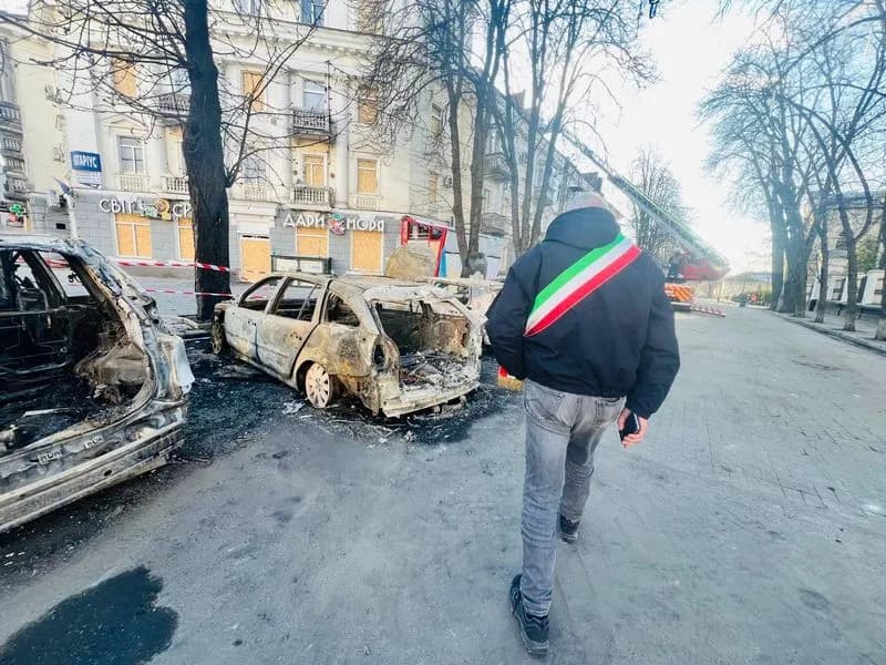 GUERRA IN UCRAINA - Il vicesindaco di Pertusio tra le macerie di Sumy. Sergio Bartoli: «Attacco vile» - FOTO e VIDEO
