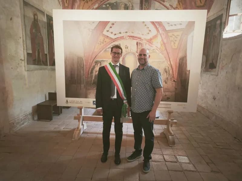 PRASCORSANO - Dall'America in Canavese per il restauro dell'antica chiesetta di Nostra Signora del Carmine - FOTO