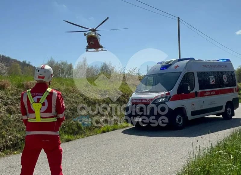 PRASCORSANO - Precipita con il parapendio in fase di atterraggio: svizzero grave al Cto