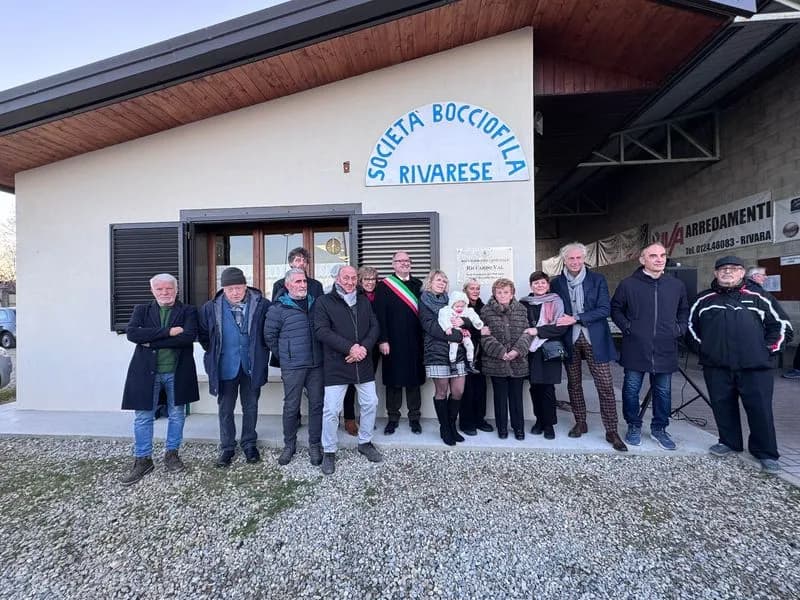 RIVARA - Il bocciodromo intitolato a Riccardo Val: un omaggio all’impegno dello storico sindaco - FOTO