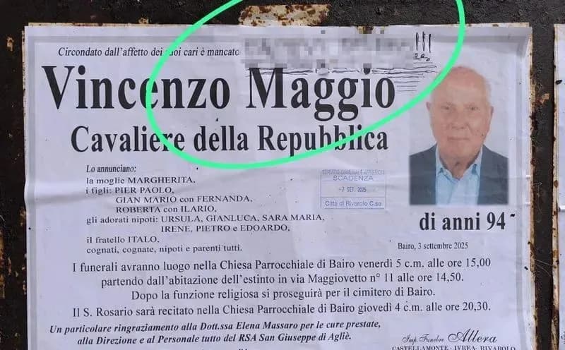 RIVAROLO CANAVESE - Insulti sul manifesto funebre dell'ex segretario comunale: «Gesto vile, ferita la dignità di tutta la comunità»