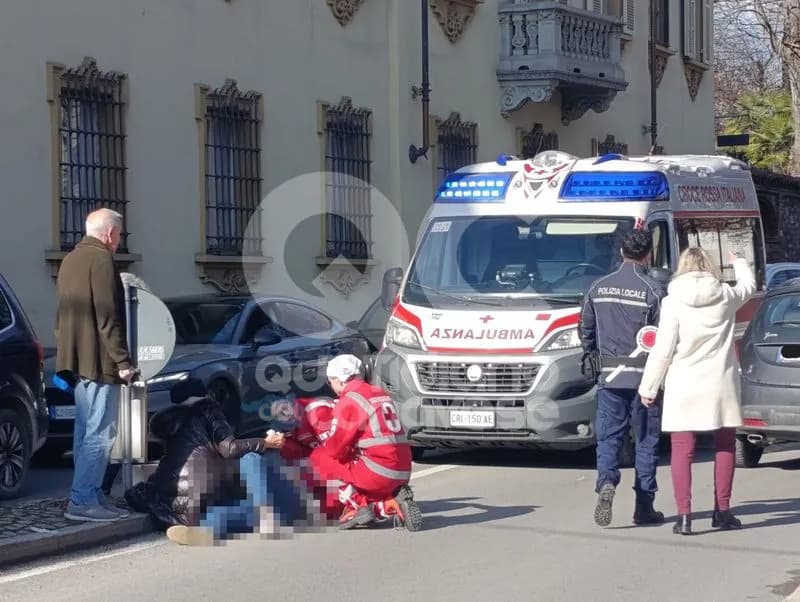 RIVAROLO CANAVESE - Donna investita mentre attraversa corso Indipendenza - FOTO
