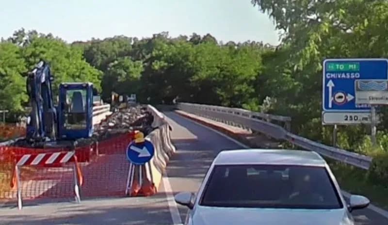 ROMANO CANAVESE-IVREA - I lavori sul ponte del Chiusella si concluderanno entro la fine del mese di gennaio 2026