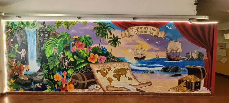 SAN GIORGIO CANAVESE - Studenti e prof diventano artisti: la scuola media prende vita con i colorati murales - FOTO