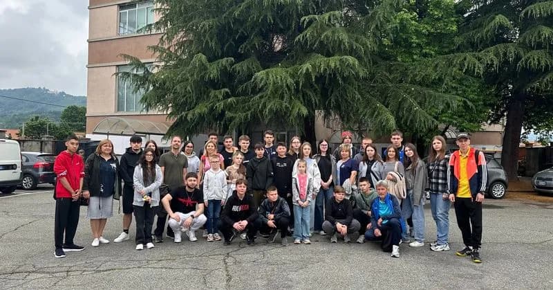 VALPERGA - I giovani ucraini in visita al Ciac e al Santuario di Belmonte - FOTO