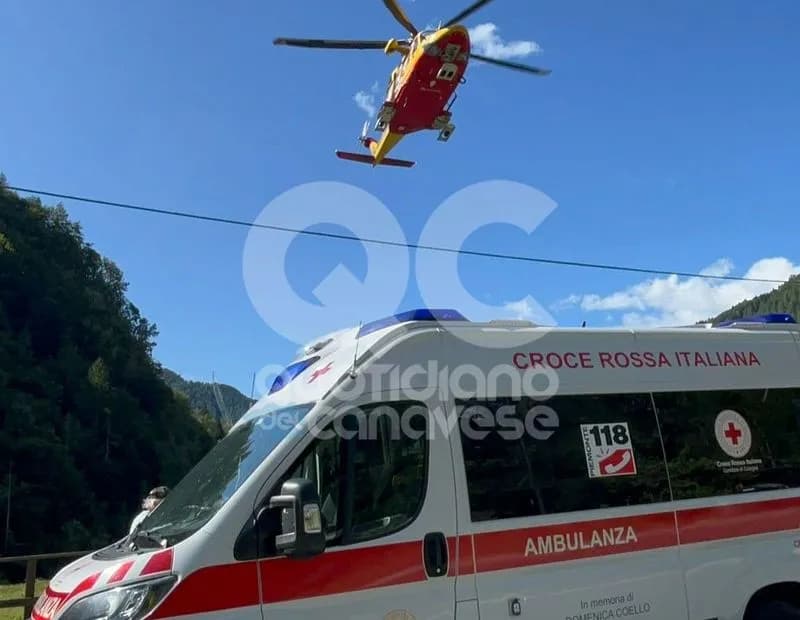 VALPRATO SOANA - Brutta caduta al campo estivo, sedicenne elitrasportato al Cto