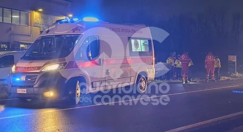 VOLPIANO - Pedone investito da un'auto in via Brandizzo: è in prognosi riservata al Cto - FOTO