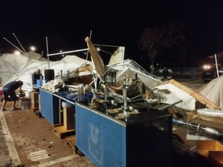 VOLPIANO - Tromba d'aria e grandine durante la festa patronale: ingenti i danni - FOTO