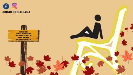 LOCANA - Taglio del nastro per la «panchina gigante»