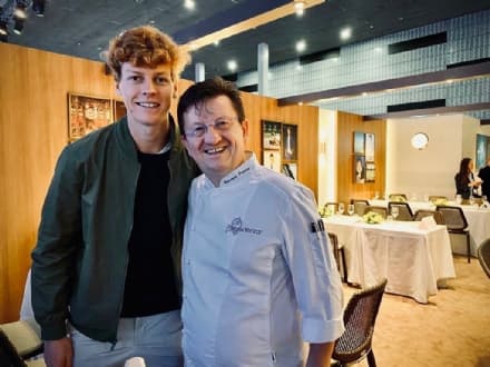 SAN MAURIZIO CANAVESE - Il tennista Jannik Sinner ospite del ristorante stellato La Credenza