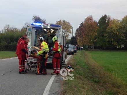 RIVAROLO - AUTO PIRATA INVESTE GIOVANE MOTOCICLISTA - FOTO E VIDEO
